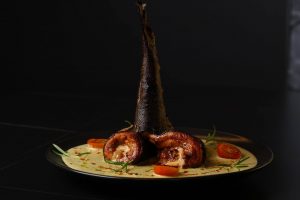 Карпатська форель з вершковим песто (за 100г)